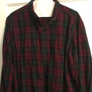 LL Bean Plaid Flannel Button Down
